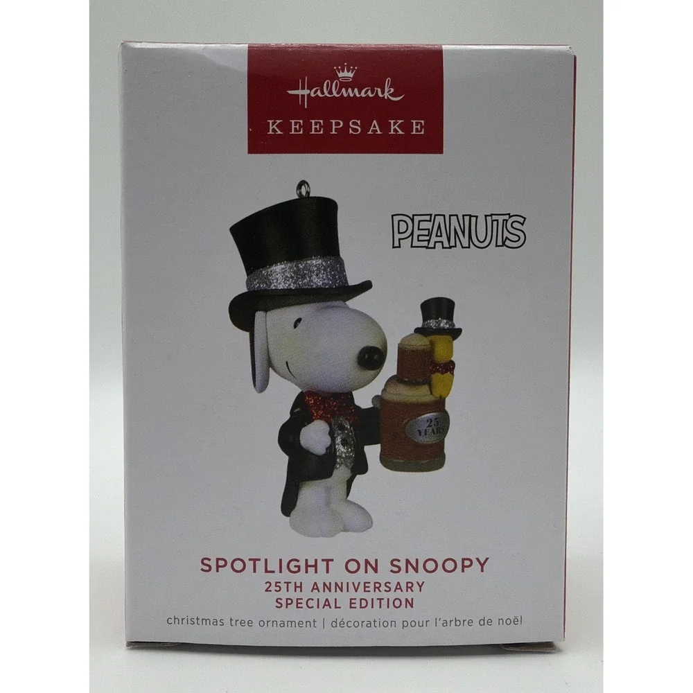 Hallmark 25th Anniversary Special Edition Spotlight on Snoopy Keepsake Ornament